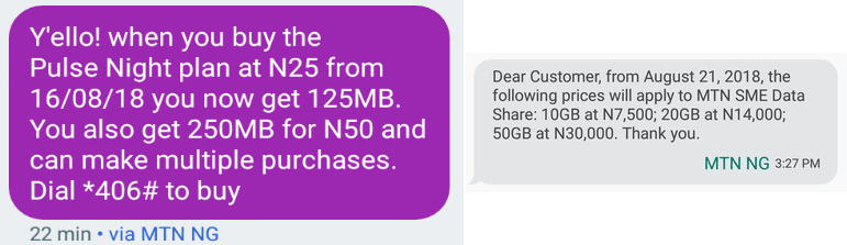 MTN has reduced data volume again including the N25 night plan